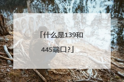 什么是139和445端口?