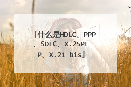 什么是HDLC、PPP、SDLC、X.25PLP、X.21 bis