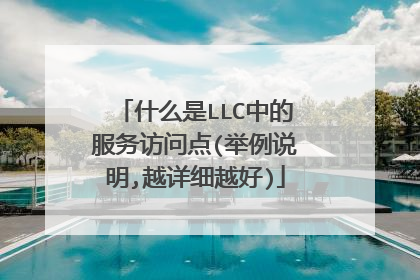 什么是LLC中的服务访问点(举例说明,越详细越好)