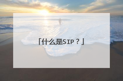 什么是SIP？