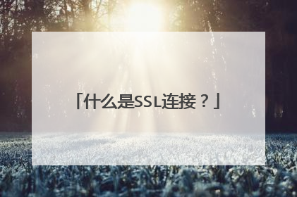 什么是SSL连接?