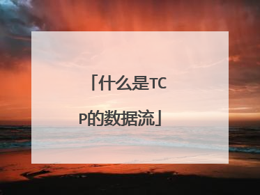 什么是TCP的数据流