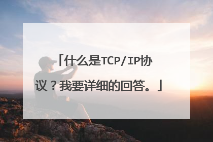 什么是TCP/IP协议?我要详细的回答。