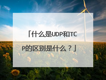 什么是UDP和TCP的区别是什么?