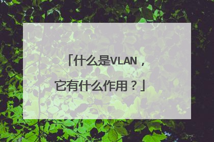 什么是VLAN，它有什么作用？