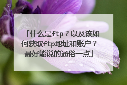 什么是ftp？以及该如何获取ftp地址和账户？最好能说的通俗一点