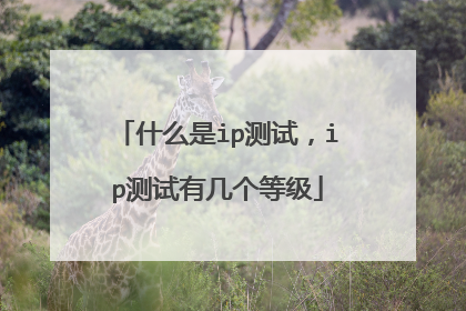 什么是ip测试，ip测试有几个等级