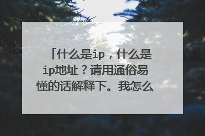 什么是ip,什么是ip地址?请用通俗易懂的话解释下。我怎么就不明白了。