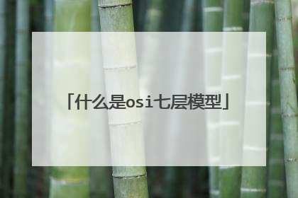 什么是osi七层模型