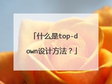 什么是top-down设计方法?