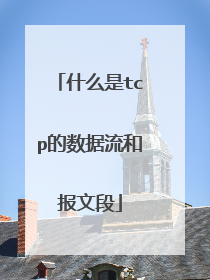 什么是tcp的数据流和报文段