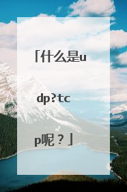 什么是udp?tcp呢？