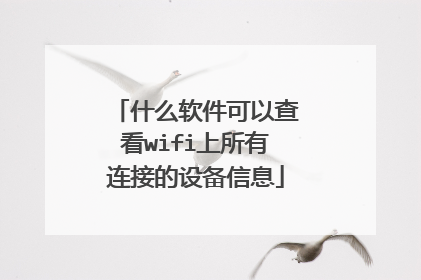 什么软件可以查看wifi上所有连接的设备信息
