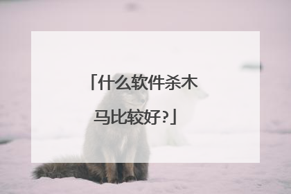 什么软件杀木马比较好?