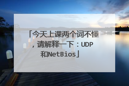 今天上课两个词不懂，请解释一下：UDP和NetBios