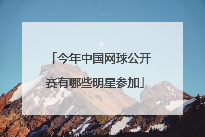 今年中国网球公开赛有哪些明星参加