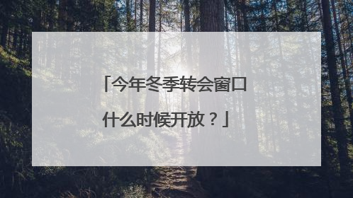 今年冬季转会窗口什么时候开放？