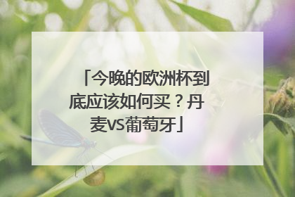 今晚的欧洲杯到底应该如何买？丹麦VS葡萄牙