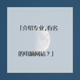 介绍专业,有名的电脑网站?