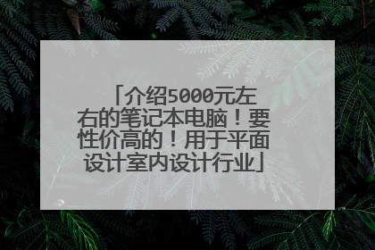 介绍5000元左右的笔记本电脑！要性价高的！用于平面设计室内设计行业