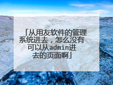 从用友软件的管理系统进去,怎么没有可以从admin进去的页面啊