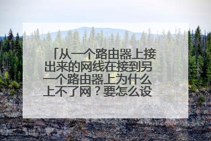从一个路由器上接出来的网线在接到另一个路由器上为什么上不了网?要怎么设置?最好详细一点