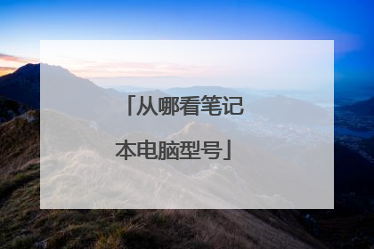 从哪看笔记本电脑型号