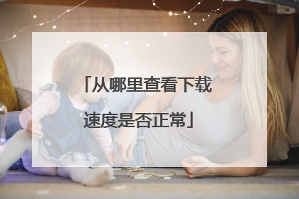 从哪里查看下载速度是否正常