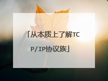 从本质上了解TCP/IP协议族