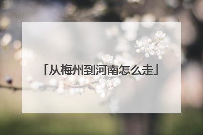 从梅州到河南怎么走