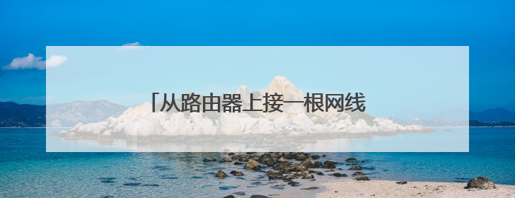 从路由器上接一根网线接到电脑上不能上网