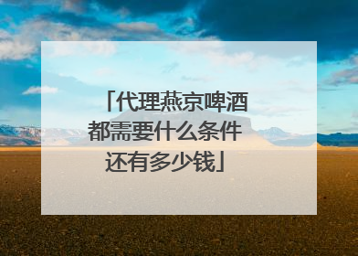 代理燕京啤酒都需要什么条件还有多少钱