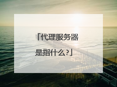 代理服务器是指什么?