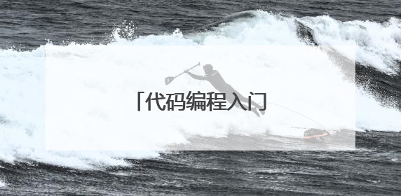 代码编程入门教程是什么?