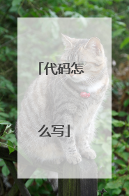 代码怎么写