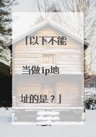 以下不能当做ip地址的是？