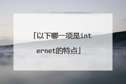 以下哪一项是internet的特点