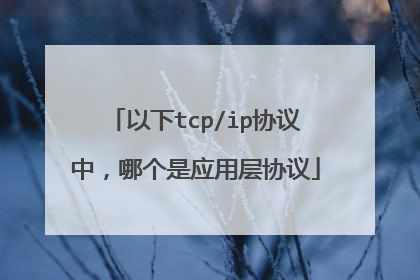 以下tcp/ip协议中,哪个是应用层协议