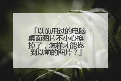 以前用过的电脑桌面图片不小心换掉了，怎样才能找到以前的图片？