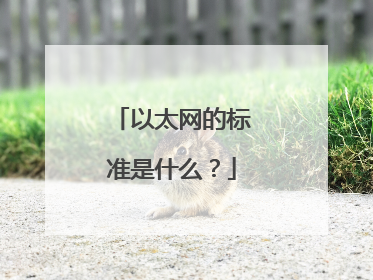 以太网的标准是什么？