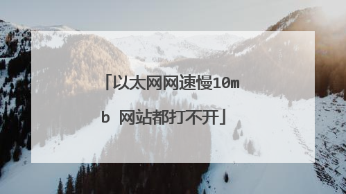 以太网网速慢10mb 网站都打不开