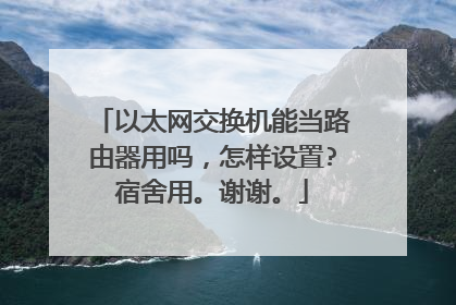 以太网交换机能当路由器用吗，怎样设置?宿舍用。谢谢。