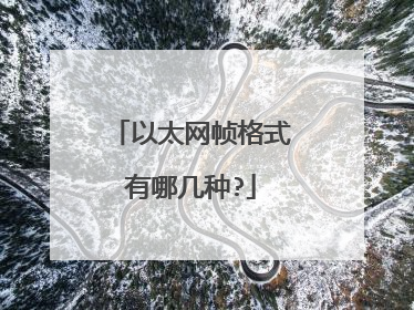 以太网帧格式有哪几种?