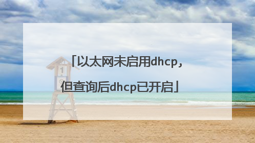 以太网未启用dhcp,但查询后dhcp已开启