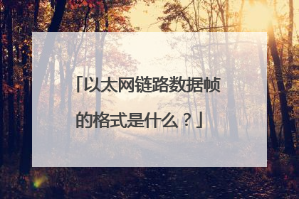 以太网链路数据帧的格式是什么?