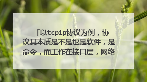 以tcpip协议为例，协议其本质是不是也是软件，是命令，而工作在接口层，网络层和传输层的协议被固化