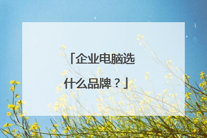 企业电脑选什么品牌？