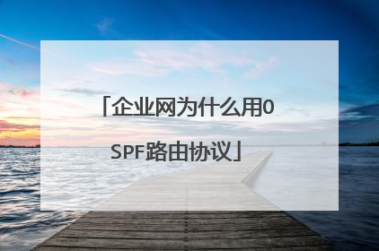企业网为什么用OSPF路由协议