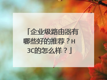 企业级路由器有哪些好的推荐？H3C的怎么样？