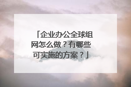 企业办公全球组网怎么做？有哪些可实施的方案？